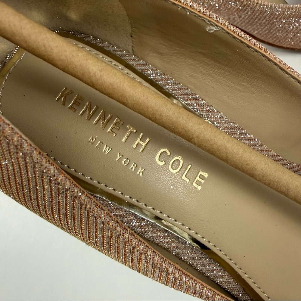Kenneth Cole Romi Pump Womens 6.5 Light Gold Sparkle NEW - Picture 8 of 14